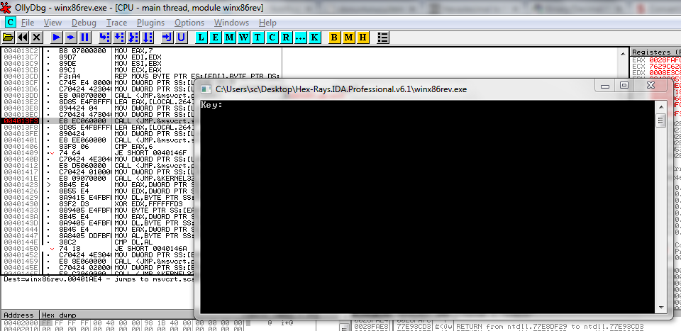 Debug Run ile çalıştırma